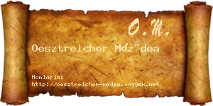 Oesztreicher Médea névjegykártya